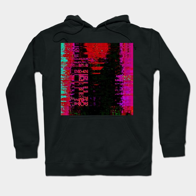 Angry - Glitch Art Abstract Hoodie by raspberry-tea